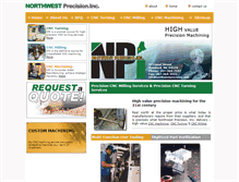 Tablet Screenshot of northwestprecision.com